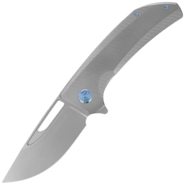 Kubey Knife Hyperion Micro Milling Lines Titanium, Sandblasted CPM S35VN by Jelly Jerry (KB368G)