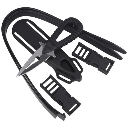 Nóż nurkowy MAC MicroSub Race Black ABS, Mirror W 1.4060