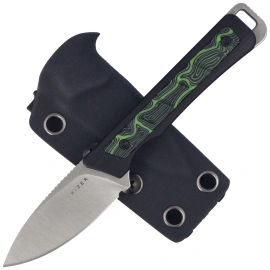 Kizer Whiskey Jack Knife Black/Damascus G10, Satin AEB-L by Jonathan Styles (1108A3)