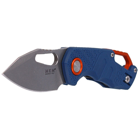 MKM Isonzo Clip Point Knife Blue FRN, Stonewashed N690 by Jesper Voxnæs (MK FX03-3PBL)