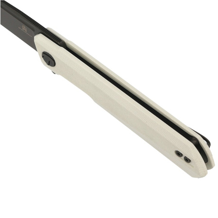 Nóż składany Bestechman Dundee White G10, Grey PVD D2 by Ostap Hel (BMK01I)