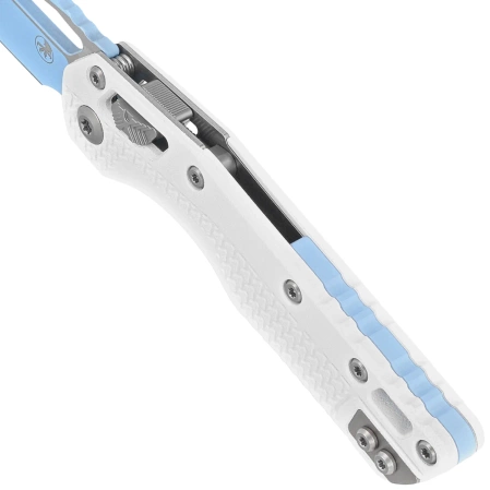 Nóż składany Microtech MSI S/E Cerakote White Tri-Grip Polymer, Sky Blue M390MK by Tony Marfione (210T-1PMCWH-Y7)