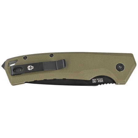 Tekto A3 Delta D/P Automatic Knife OD Green G10, Black D2