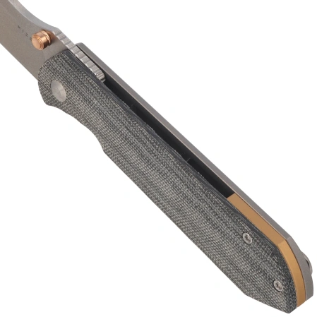 Nóż składany Kizer Harpoon Fold Gray Titanium / Black Norplex UltreX Micarta, Satin Elmax by Maverick Customs (Ki4784A2)