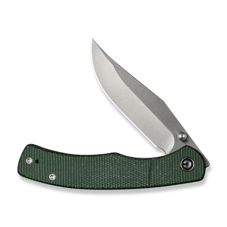 Civivi Clingman Knife Green Canvas Micarta, Satin Nitro-V by Taylor Martin Best Damn EDC (C23065-4)