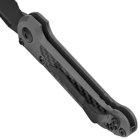Microtech LUDT Gen III T/E Signature Automatic Knife Natural Clear Aluminum/Carbon Fiber, Black DLC M390MK by Tony Marfione (1136-1DLCTNCCFIS)