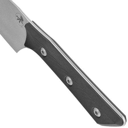 Microtech 6'' Santoku Knife Black G10, Stonewashed M390MK (3200-10BK)