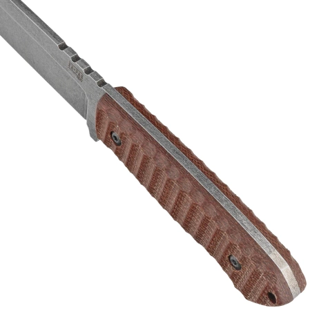 Za-Pas Expandable Brown Toxic Micarta, Acid Stonewashed O2 (EXT-ST-M-BR)