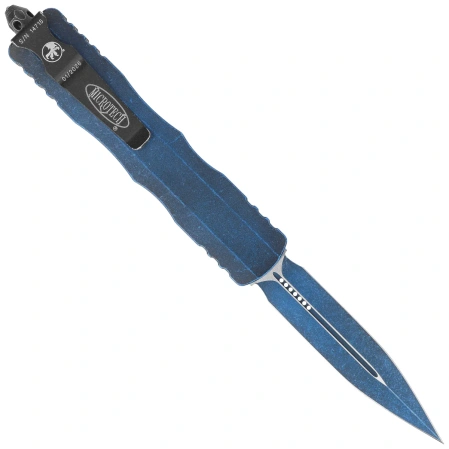 Nóż automatyczny OTF Microtech Dirac Delta D/E Weathered Blue Aluminium, Weathered Blue M390 by Tony Marfione (227-1WBL)