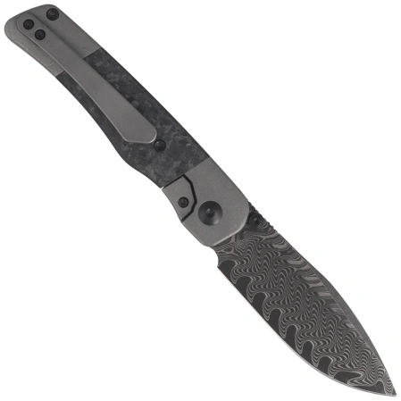 Nóż składany Kizer Coywolf Gray Titanium / Black Carbon Fiber, Acid Washed Damascus by Derek Sharon (Ki3685A1)