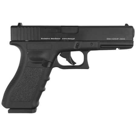 Airgun Set 64: Niksan Defence NKS GL17 Black Blow Back 4.5 mm Air Pistol, 1400 BBs, 10 CO₂ Cartridges, 100 Targets