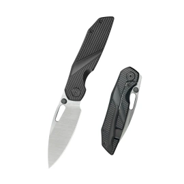 KB Knives Sear Black DLC Titanium, Satin S90V by Paddy's Knives (KB457C)