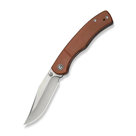 Nóż składany Civivi Clingman Brown Canvas Micarta, Satin Nitro-V by Taylor Martin Best Damn EDC (C23065-3)