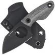 Kizer Nightjar Knife Black Norplex UltreX Micarta, Black PVD / Stonewashed AUS-10 by Vincent Rizzo (1114A1)
