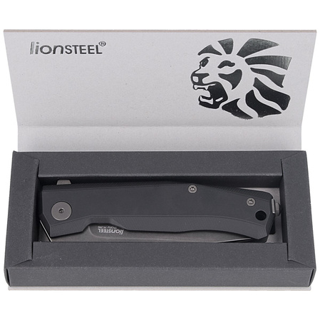Nóż składany LionSteel Myto Black Aluminium, PVD/Stonewashed M390 by Molletta (MT01A BB)
