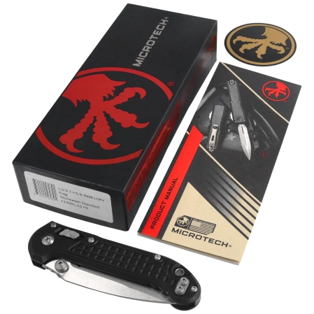 Microtech LUDT Ram-Lok S/E Knife Black Frag Aluminium, Stonewashed M390MK by Tony Marfione (1135RL-10FR)