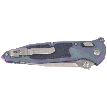 Microtech Socom Ram-Lok S/E Marfione Select Knife Nebula Green Titanium, Purple Bksp, Stonewshed M390MK by Tony Marfione (160RL-10MS10)