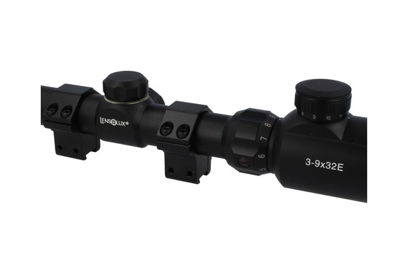 Lensolux Rifle Scope 3-9x32E, reticle 4 Red-Dot illuminated (19309)