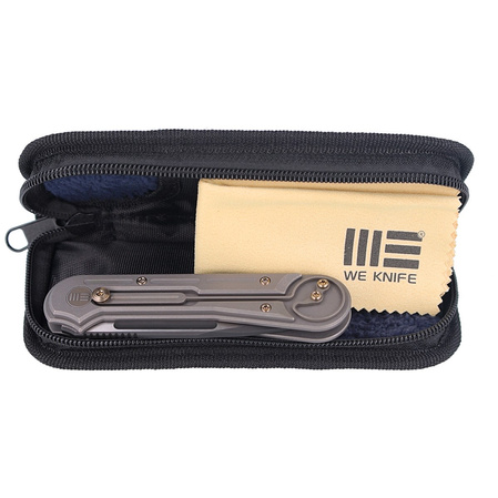 Nóż składany WE Knife Double Helix Gray Titanium, Black Stonewash CPM S35VN (815E)