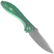 Kubey Ruckus Knife Green Titanium, Beadblasted CPM 20CV by Sherif Manganas (KB314S)