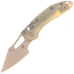 Nóż składany Microtech M-Stitch Ram-Lok S/E Marfione Select Antique Gold Slab Side Titanium, Bronze HW, Bronzed Stonewashed M390MK by Borka Blades and Tony Marfione (169MRL-13MS2)