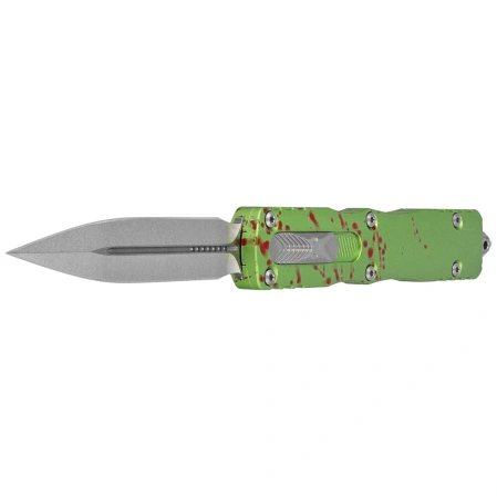 Microtech Dirac Delta D/E OTF Knife Zombie Tech Aluminum, Stonewashed by Tony Marfione (227-10Z)