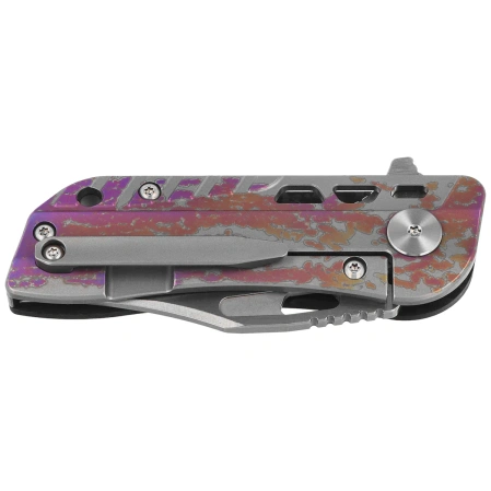 Bestech Engine Bowie Carbon Fiber/Colorful Flamed Titanium, Bead Blasted/Satin CPM S35VN (BT1806D)