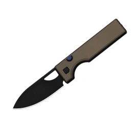 Nóż składany Kizer Little Ringbo Brown Aluminum, Black PVD / Stonewashed AEB-L by Matija Milovic (V3708A2)