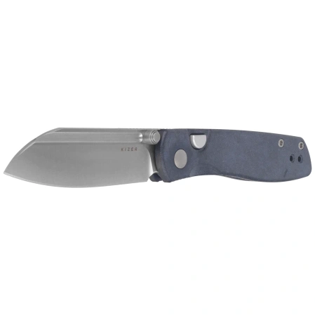 Kizer Renissance Knife Blue Richlite, Satin N690 by Caleb Waldman (V3698A3)