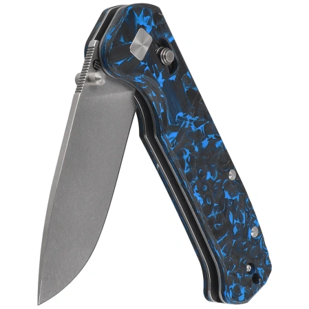 Nóż składany Maserin Frontier 634/CFB Black-Blue Carbon Fiber, Stonewashed Nitro X7