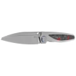 Rike Knife RK-Baidi-S-P/RCF Gray Titanium / Red Carbon Fiber, Bead Blasted M390