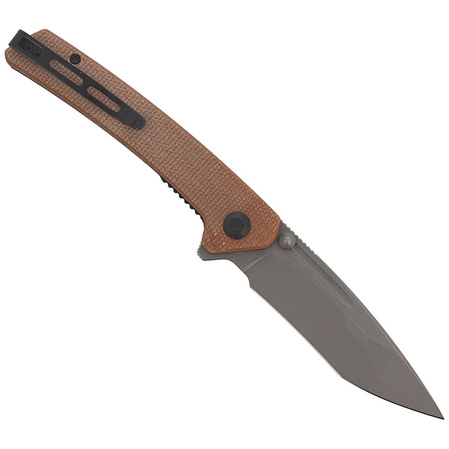Nóż składany CIVIVI Keen Nadder Brown Micarta, Gray Stonewashed (C2021B)