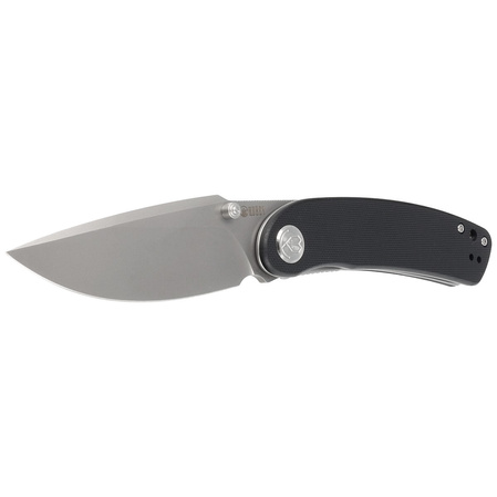 Kubey Knife Momentum Black G10, Bead Blasted AUS-10 by Sherif Manganas (KU344H)