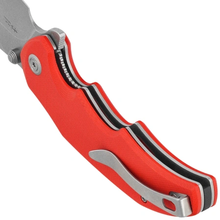 Nóż składany Kubey Ceto Red G10, Beadblasted 14C28N by MUZI Design (KU181H)