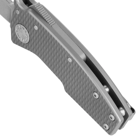 Nóż składany Demko Nano-Shark CP Milled Titanium, Stonewashed CPM 20CV by Andrew Demko (NANO-20CV-Milled TI-CP)