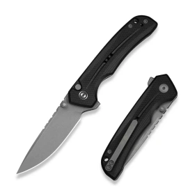 Civivi Tarask Knife Black G10, Gray Stonewashed Nitro-V (C25023C-1)