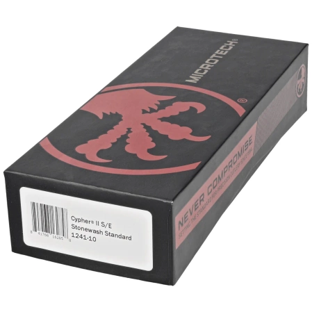 Nóż automatyczny OTF Microtech Cypher II S/E Black Aluminium, Stonewashed M390MK by Deryk Munroe i Tony Marfione (1241-10)