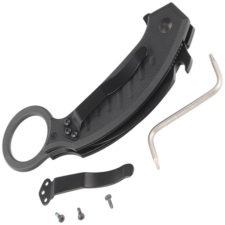 FOX Knife Pikal Black G10, Black Idroglider N690Co by Giuliano Ron (FX-826)