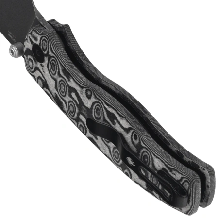 Nóż składany Kizer Glaux Black Vortex Micarta, Gray Stonewashed PVD 14C28N (V3801A2)