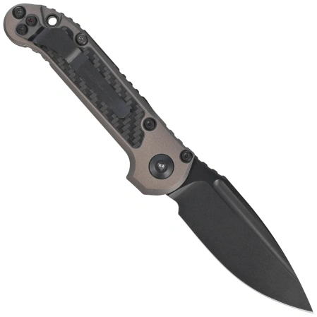 Nóż automatyczny Microtech LUDT Gen III S/E Signature Natural Clear Aluminium/Carbon Fiber, Black DLC M390MK by Tony Marfione (1135-1DLCTNCCFIS)