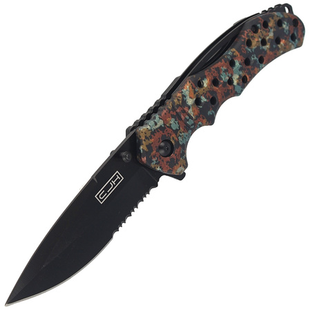 Nóż składany Herbertz CJH Camo/Black ABS, Black Blade 420 (44009)