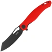 Kubey Drake Knife Red G10, Blackwashed 14C28N by Maksim Tkachuk (KU239H)