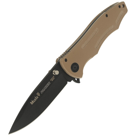 Muela Panzer-10DES Desert PTB/Fiber Glass Knife, Black PTFE X60CrMoV15