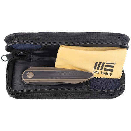 WE Knife Black Void Opus Bronze Titanium / Black G10, Black Stonewashed CPM 20CV by Justin Lundquist (2010C)