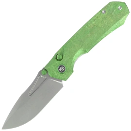 Nóż składany Remette Rhino Green Crystallized Titanium, Pearlescent M390 (RNTB4)