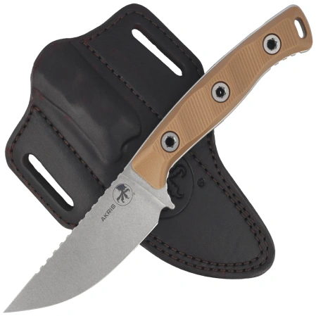 Nóż Microtech Akris S/E Dark Earth G10, Stonewashed M390MK by Tony Marfione (95-10DE-1)