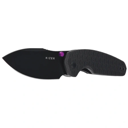 Kizer Meteora Knife Black Aluminum, Black PVD Nitro-V by Evgeniy Bulychev (V3730A2)