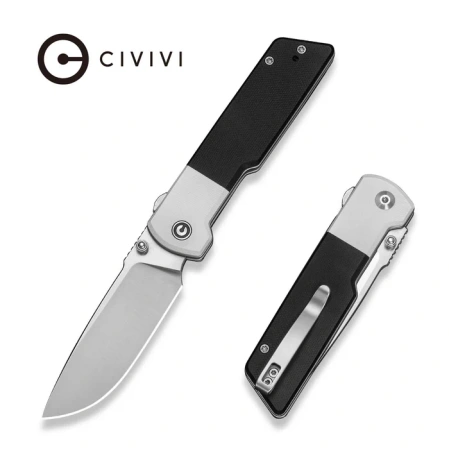 Nóż składany Civivi Zygon White / Black G10, Satin Nitro-V (C25035C-1)