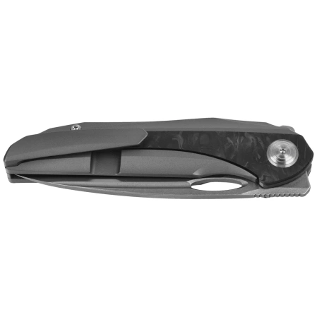 Nóż składany Bestech Senu Grey Titanium / Marble Carbon Fiber, Stonewashed / Satin CPM S90V by Kombou (BT2601B)