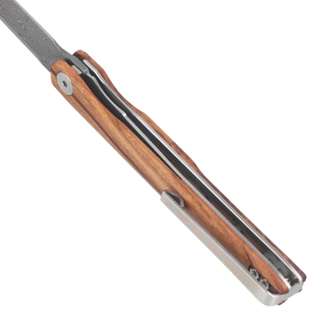 Nóż składany Bestechman Lanza Olive Wood, Damascus by Grzegorz Grabarski (BMK14-D-4)